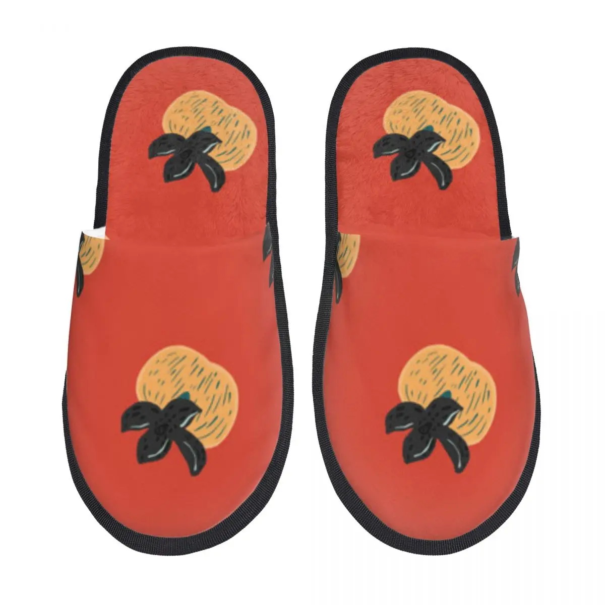 

Меховые домашние тапочки persimмонс, домашние тапочки, домашние плоские шлепанцы для спальни