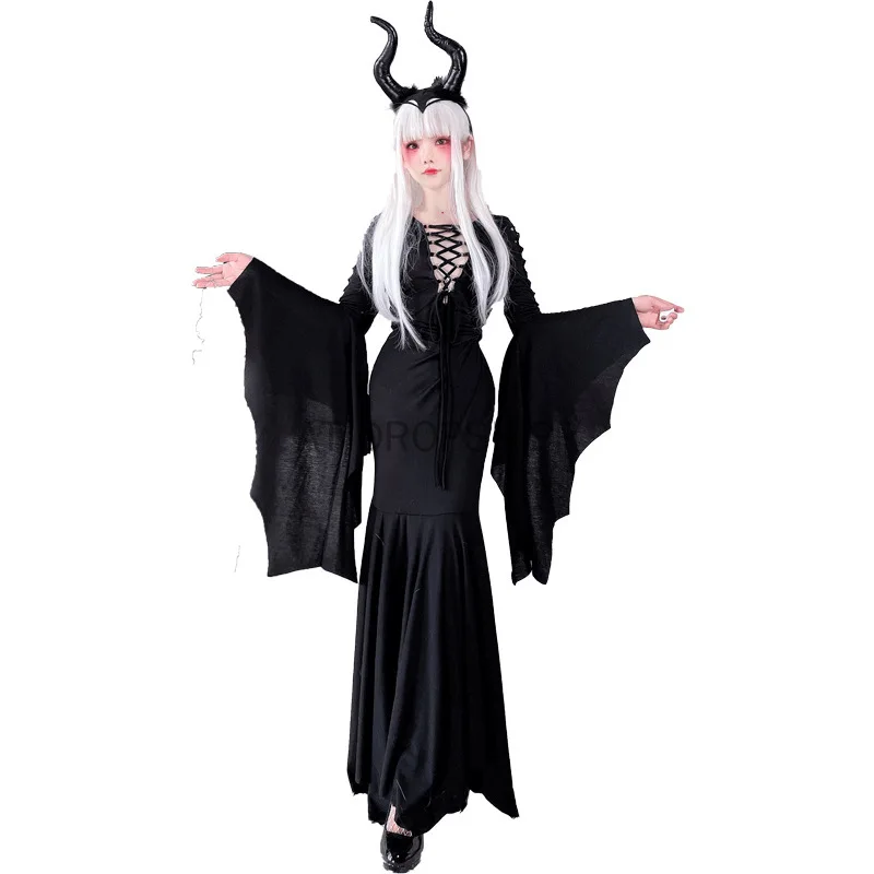 Средневековое винтажное платье на Хэллоуин костюмы ведьмы-вампира для косплея