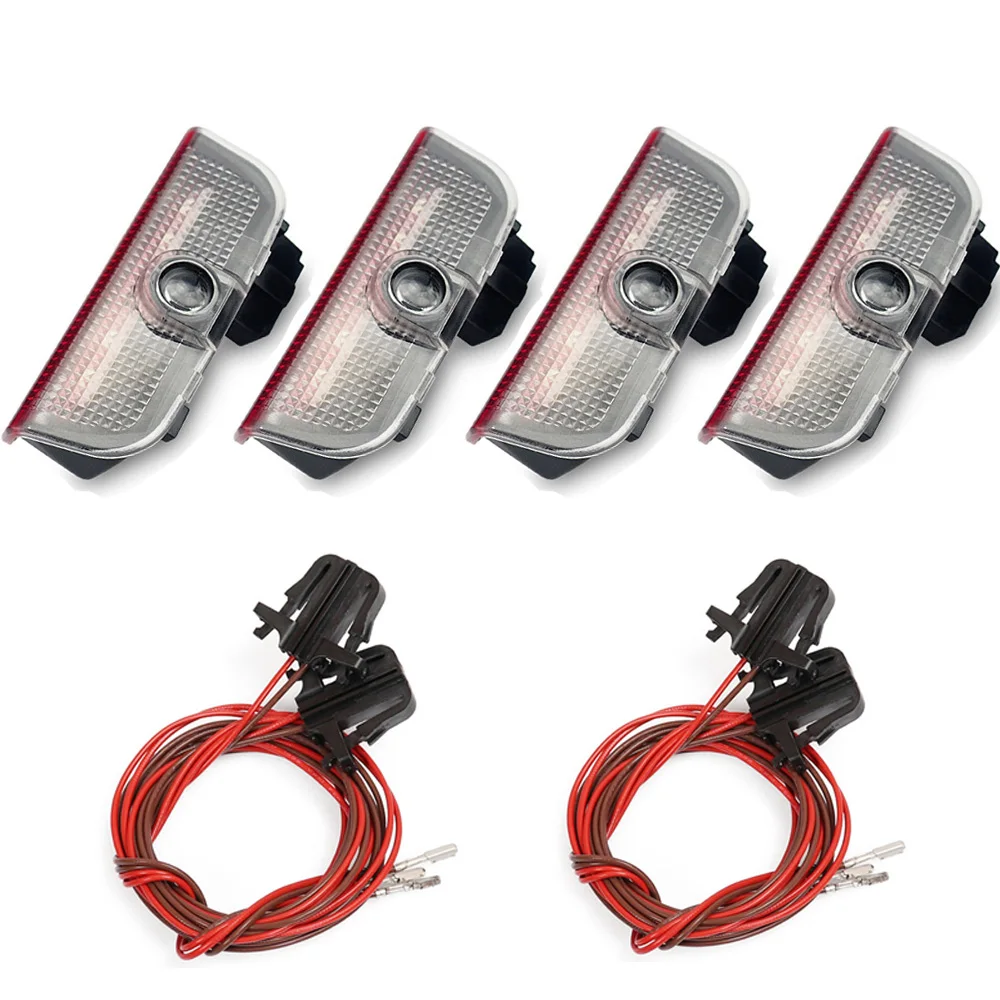 

4X Car Door Led Logo Emblem Lamps Projector Light Luces For VW For TOUAREG Golf 5 6 7 MK5 MK6 MK7 Passat B6 B7 Tiguan CC Vehicle