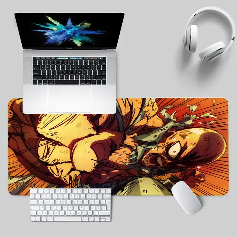 

Игровой коврик для мыши для ноутбука One Punch-Man, коврик для мыши, HD-печать, компьютерные геймеры, блокировка краев, коврик для мыши, 30x70 см