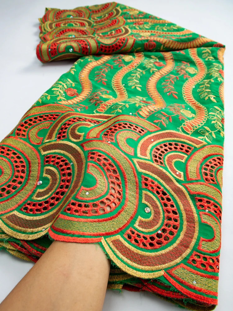 

Новейшая африканская хлопчатобумажная кружевная ткань 2023, нигерийская швейцарская вуаль, кружевная ткань, свадебный кружевной материал для шитья женских платьев TY3375