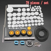 78pcsset styles plastic all module 05 robot parts reduction gear bag toothed wheels gears diy motor gear toy accessories