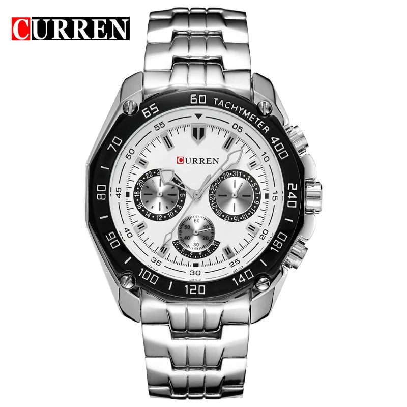 

CURREN Brand Luxury Fashion Quartz Watch For Men Casual Sports Men's Wristwatch Full Steel Waterproof Original Male Clock Reloj