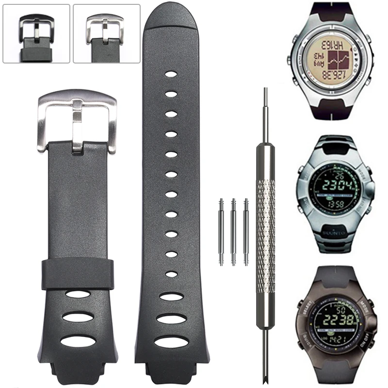 Rubber strap Suitable for SUUNTO observer SR X6HRM DEC19 P45 18Apr23 30AP0 Men's Sports Watch Wristband Accessories