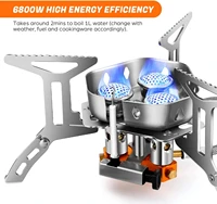 6800w windproof 3 burners camping gas stove built in ignition gas stove for trips outdoor kitchen cookware cooktop hiking sports