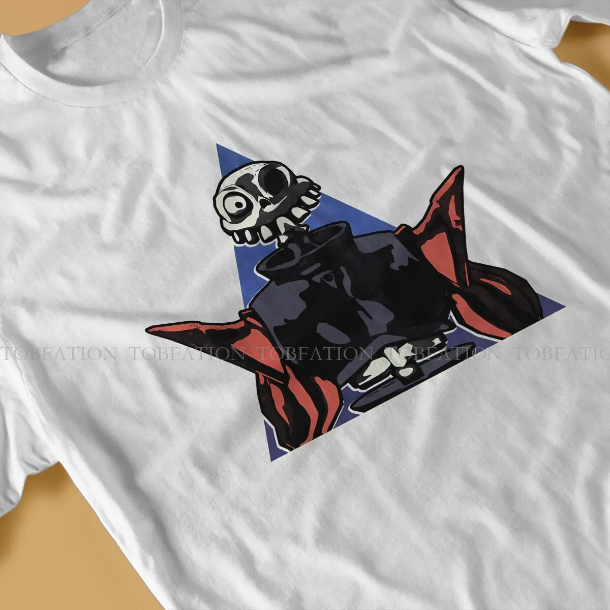 Мужская футболка из чистого хлопка с круглым вырезом большого размера