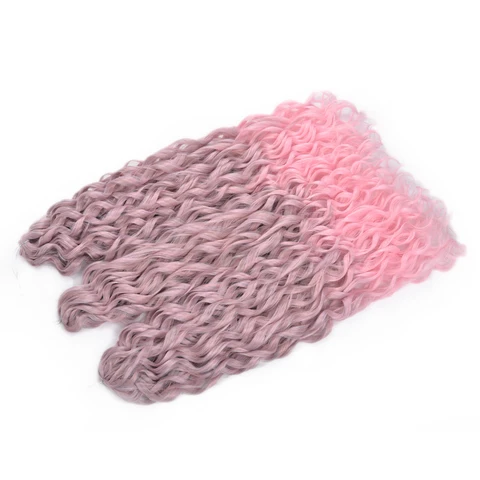 Синтетические волосы BUDABUDABUDA 22" Jessica, розовый, глубокие волны