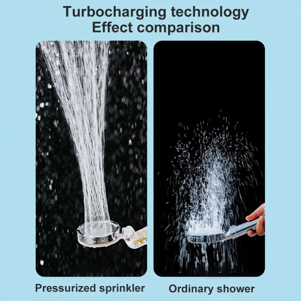 

Adjustable Water Saving Shower Turbocharged High Preassure Flow Bath Head Transparent 2023 New Shower Head Wholesale Foldable
