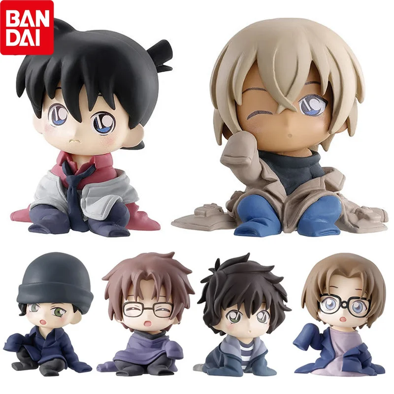 

Genuine Bandai Gashapon Anime Figures Jimmy Kudo Furuya Rei Sitting Posture Action Figure Model Kids Cute Toy Christmas Gifts