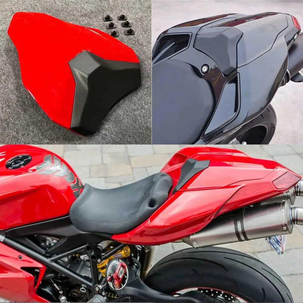 

For Ducati 1098 1198 848 2006 2007 2008 2009 2010 2011 2012 2013 Motorcycle Pillion Rear Passenger Seat Cowl Cover Black Red