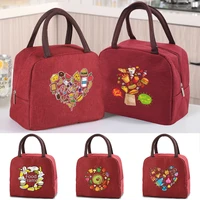 cooler bag portable zipper insulated bag lunch bag women portable fridge lunch dinner box tote thermal food picnic canvas bag