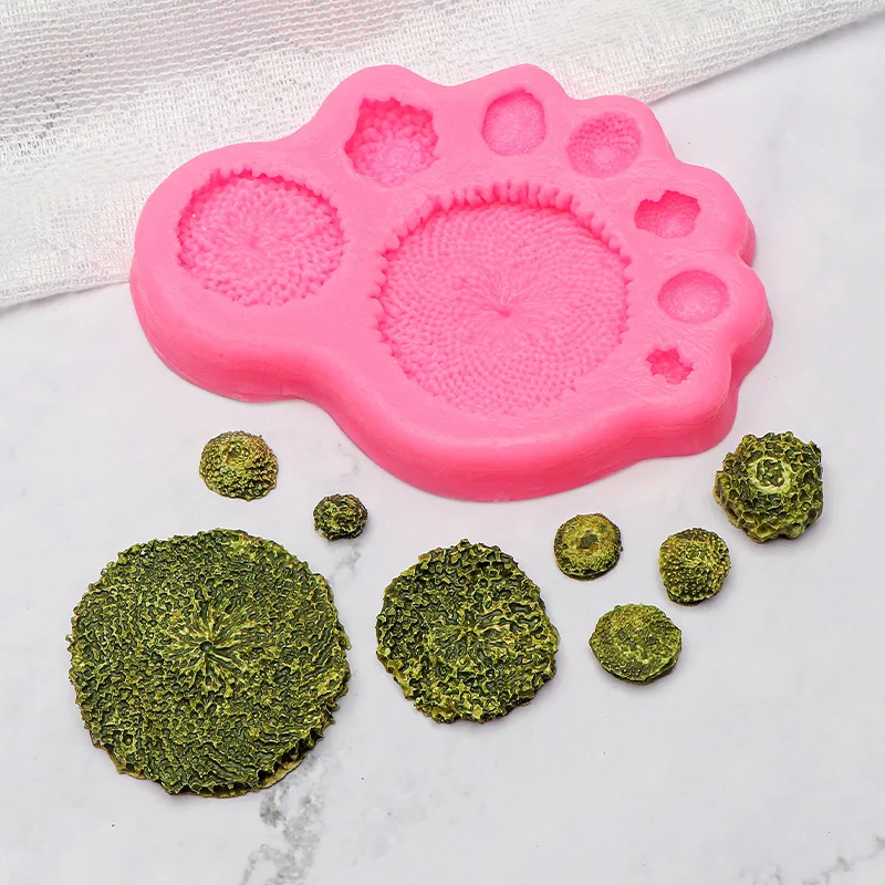 

3D мини-Маргаритка, искусственная помадка, украшение для шоколадного торта, тычинки, полимерная форма, рельефный узор, кухонные инструменты для выпечки