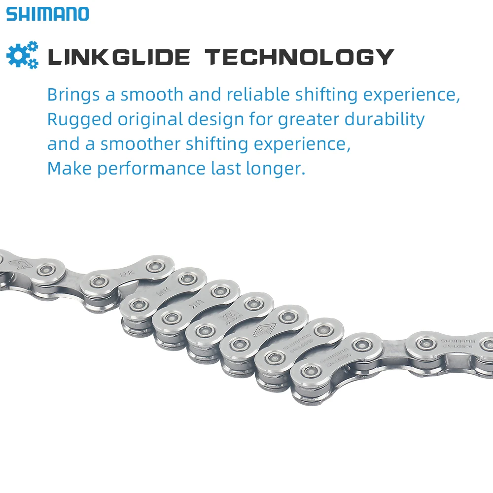 Фото Shimano сигналы U4000 серия CN LG500 цепь 116L 124L 10 скоростей/11 скоростей для горного и дорожного велосипеда цепь 116 звено оригинал №3