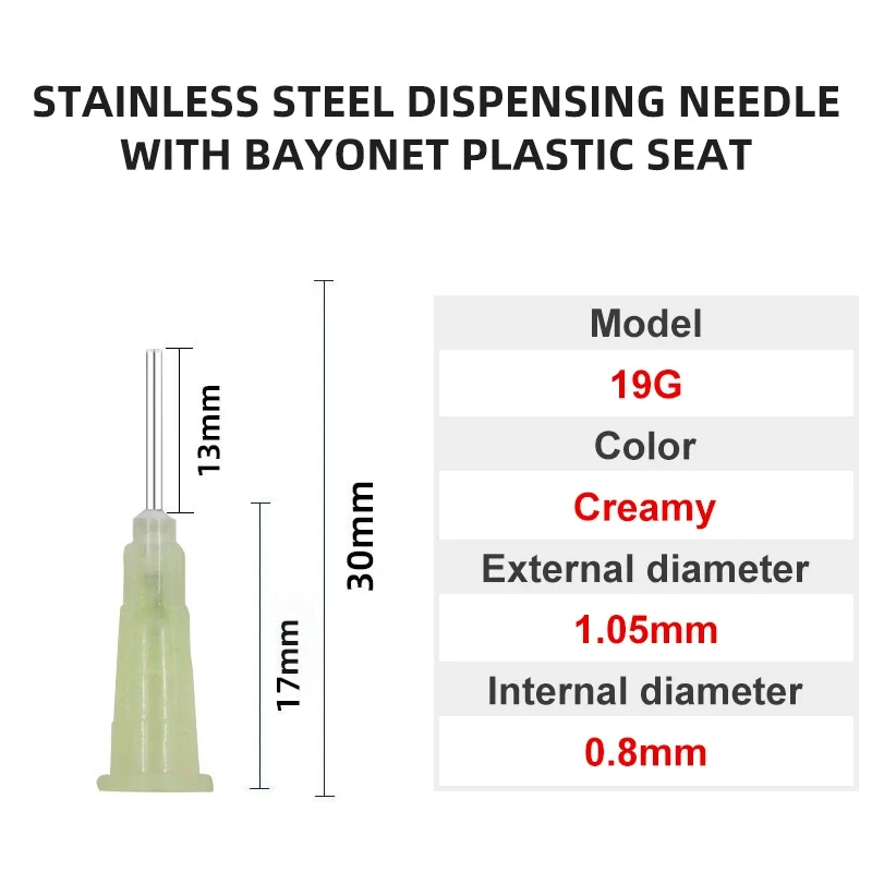 Иголки для дозирования клея 100 шт.