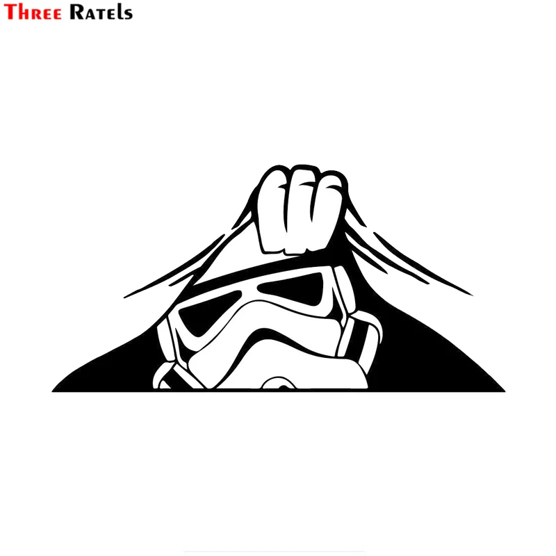 Наклейка Three Ratels FD37 для Stormtrooper Peeking автомобильный декор наклейка на окно стену