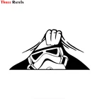 Наклейка Three Ratels FD37 для Stormtrooper Peeking, автомобильный декор, наклейка на окно, стену, ноутбук, наклейка s Decal