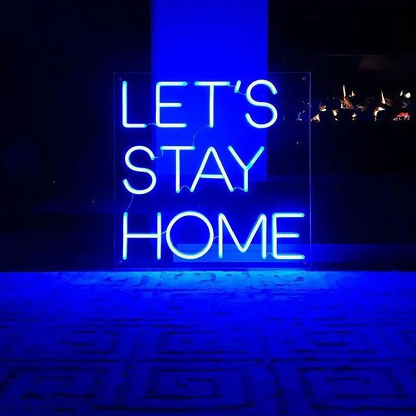 

Let's Stay Home Neon Sign Custom Flex Neon Led Acrylic Wall Home Decor Light up Sign Handmade Bedroom Night Lamp Kids Party Sign