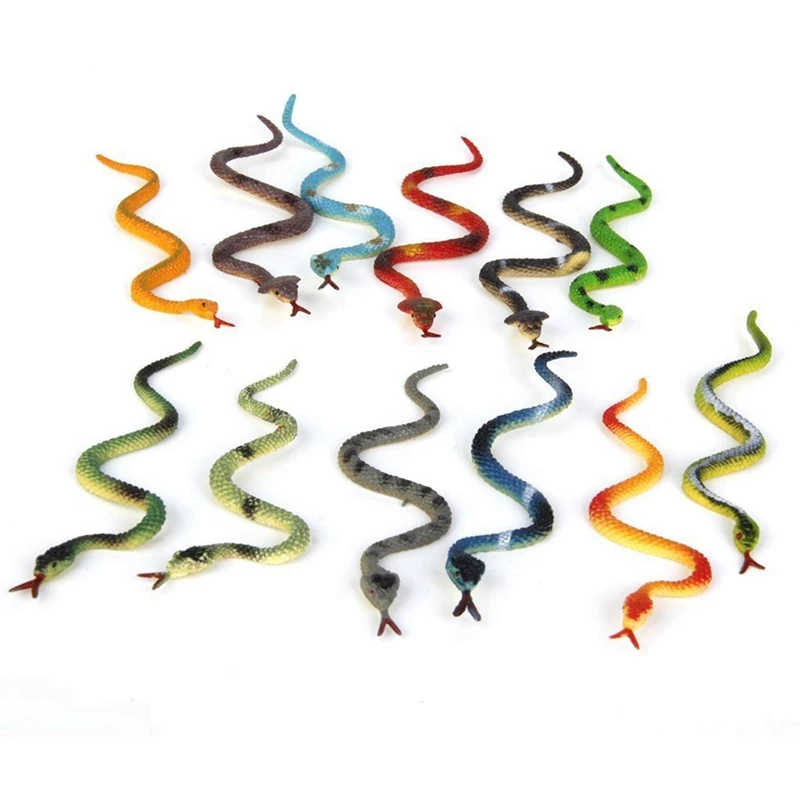 

Plastic Reptile Animal Snake Model Toy 36Pcs Multicolour