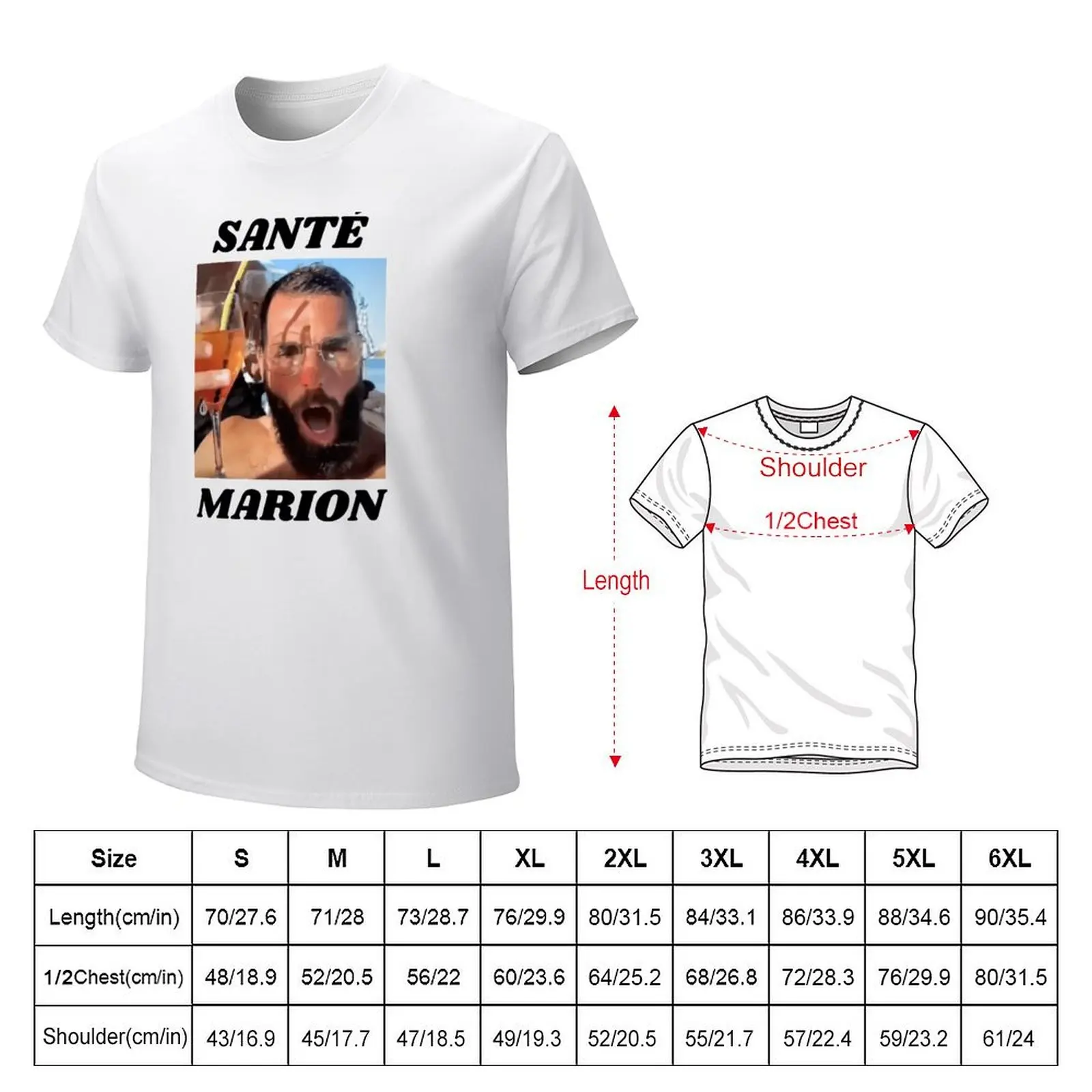 French tennis Beno?t Paire santé Marion T-Shirt summer clothes essential t shirt for men