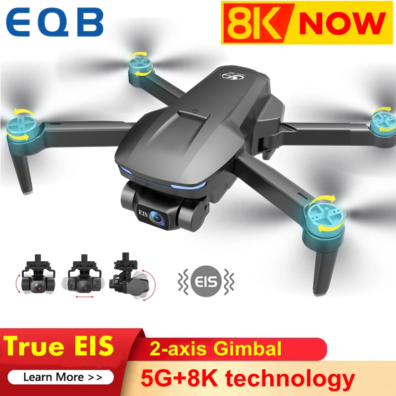 

Professional GPS Drone 5G and 8K Camera Brushless Quadcopter with 4K 6K True EIS 2-Axis Gimbal Self Stabilization FPV Mini Dron