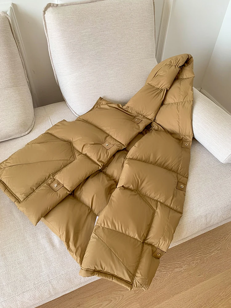 90% Ultra Light White Duck Down Women Vest Coat Hooded Winter Thicken Bread Down Jacket Sleeveless Female Loose Waistcoats