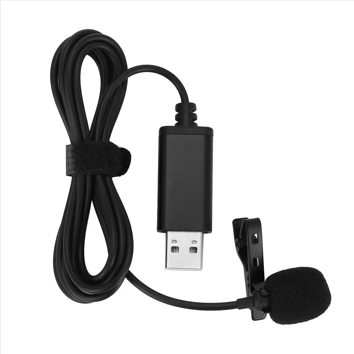 Фото (BOFF) Универсальный USB-микрофон, петличный микрофон с креплением на клипсе, компьютерный микрофон, подключи и работай, всенаправленный микрофон №2