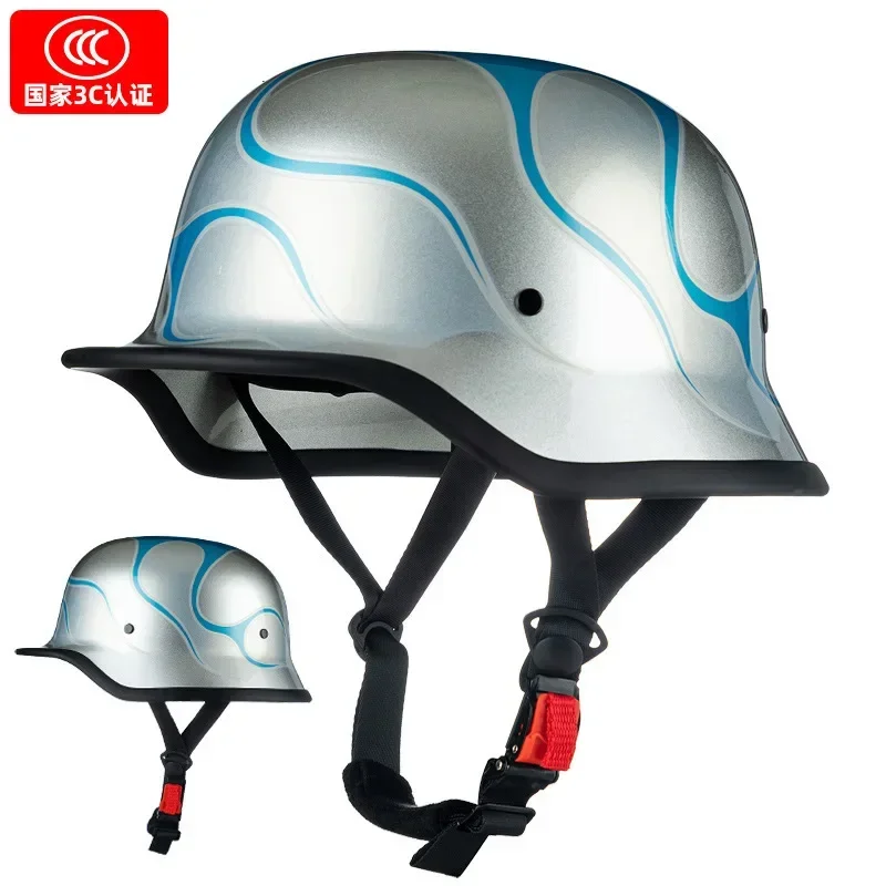 Мотоциклетный шлем мужской летний в стиле ретро Круизный полушлем Женский