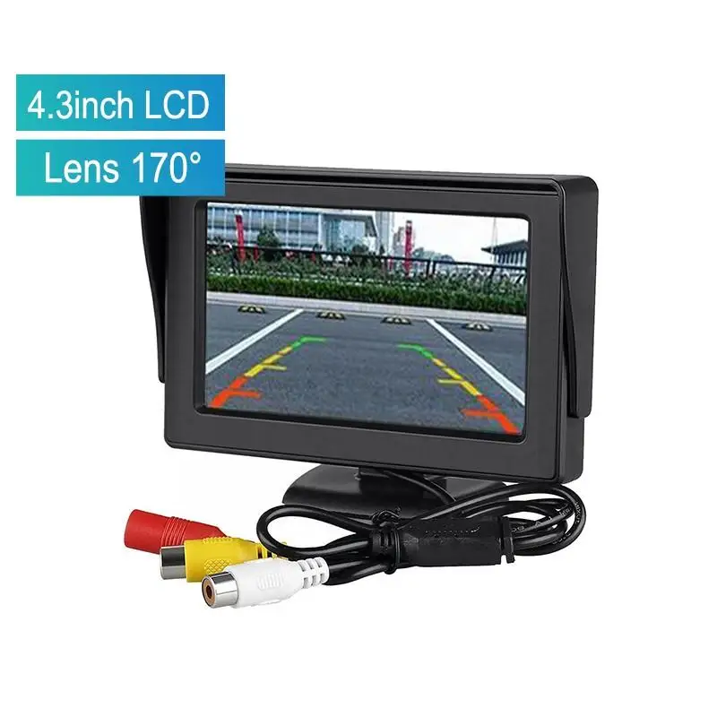 

Автомобильный ЖК-монитор с Tft-дисплеем 4,3 дюйма, водонепроницаемый автомобильный монитор для камеры заднего вида с функцией ночного хода и резервного копирования, Dvd Vcd R7u7