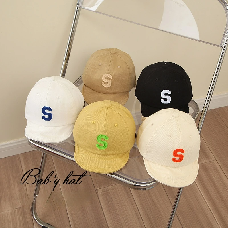 Baby Cotton Berets Spring Summer Letter Cap Kids Boy Adjustable Baseball Caps Boys Grils Hats Children Snapback Hip Hop Sun Hat