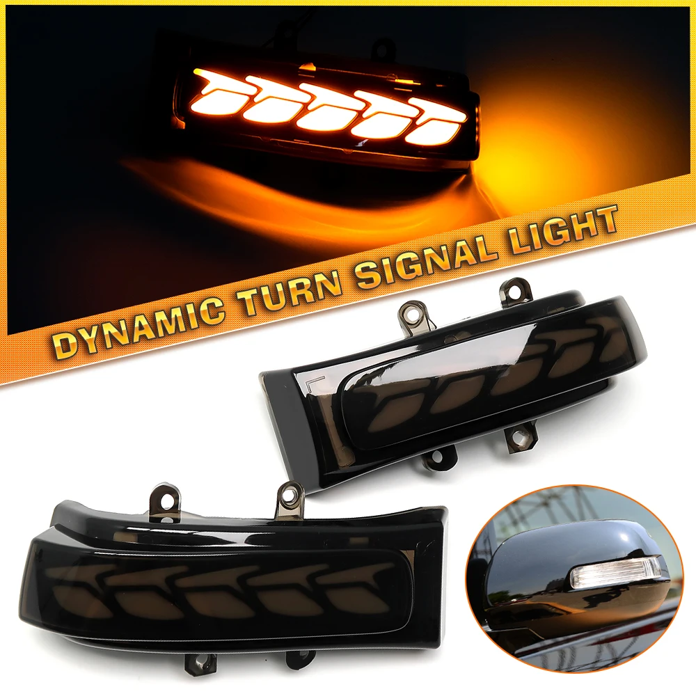 For Toyota Alphard AH20 Vellfire 4Runner Highlander RAV4 Sienna XL30 LED Dynamic Turn Signal Side Wing Mirror Sequential Light