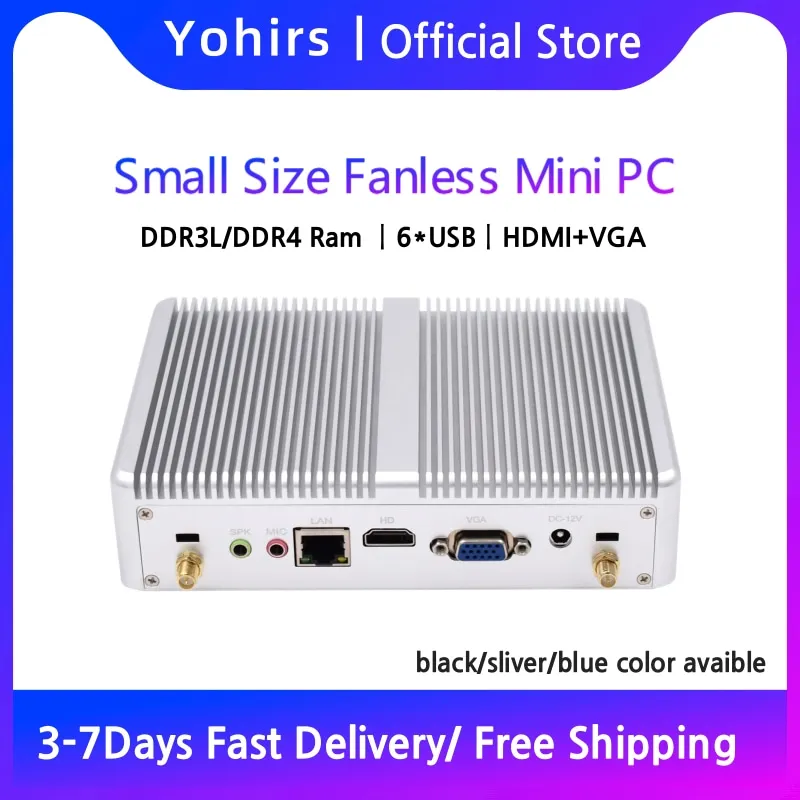 Yohirs Small Computer Host i7 4500U 7500U i5 4200U i3 4010U 5005U Pentium 6405U Mini Desktop  Home Office Micro Box PC