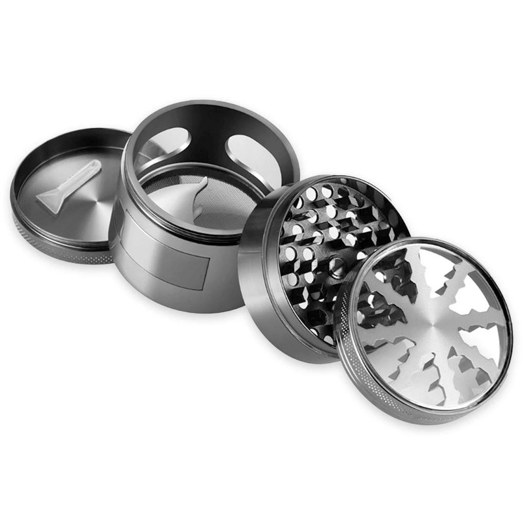 

Портативный измельчитель для трав, соли, ванили, ручная 4-слойная дробилка, вращающийся шлифовальный инструмент, кухонный гаджет, товары для...