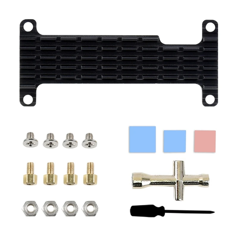 

F3MA Heatsink Kit with Conductive Adhesive Tape, Aluminum Heat Sink Cooler Heatsink for Raspberry Pi Zero W, Zero 2 W