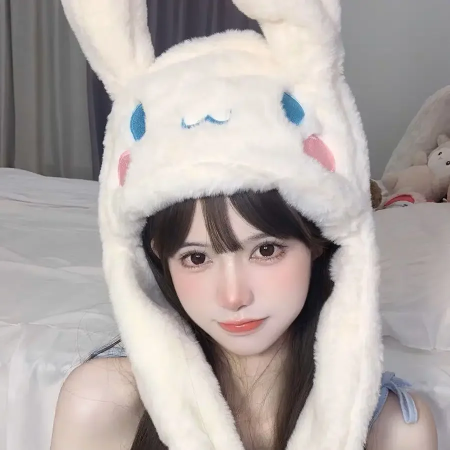 Cinnamoroll Sanrio плюшевая шапка подушка безопасности Pinch Kawaii шарф перчатки