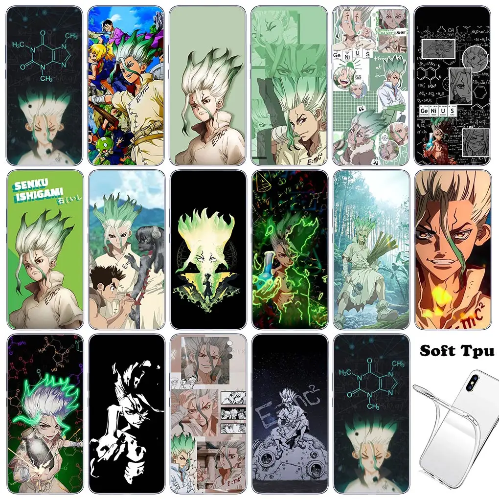 Anime Dr Stone Ishigami Senkuu Cover Phone Case for Motorola Moto Edge 40 50 Pro 30 neo 20 Fusion Ultra Lite G85 Flexible Coque