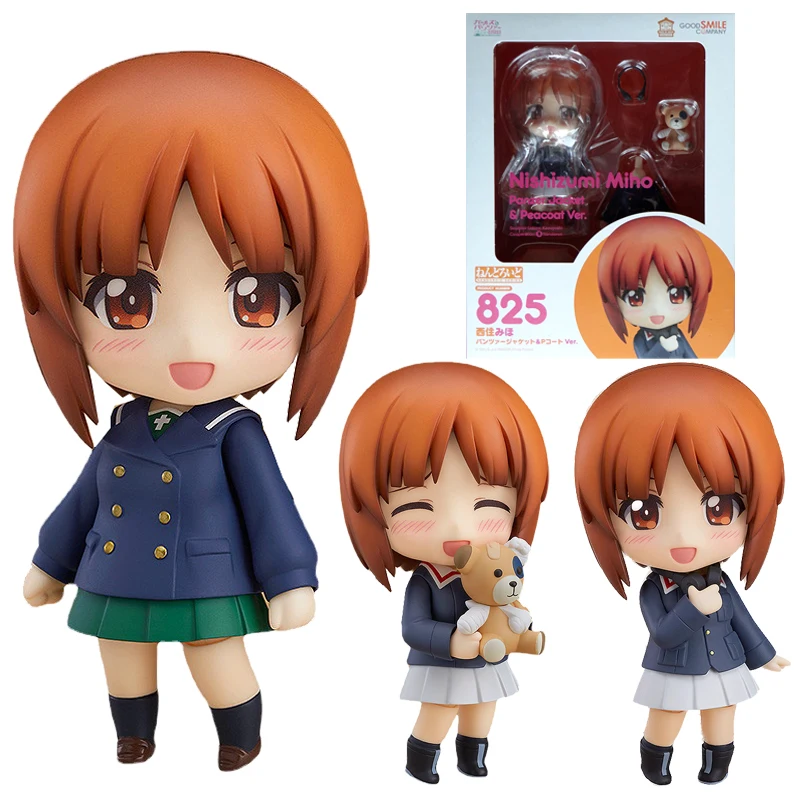 

In Stock Original GOOD SMILE GSC 825 NENDOROID Nishisumi Miho Girls Und Panzer Der Film Anime Figure Model Toys Gifts