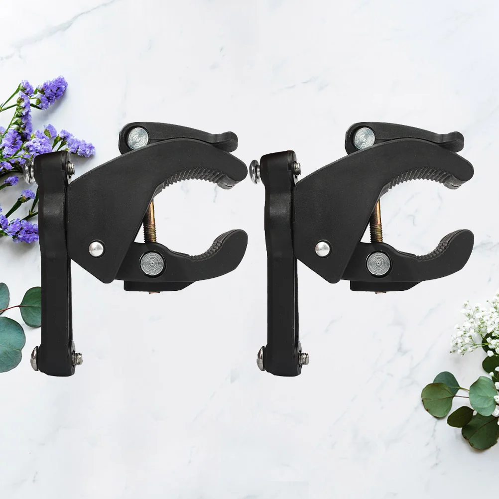 

2 PCS Stroller Bike Water Cup Rack Base Kettle Clamp Bottle Holder Adapter Clip