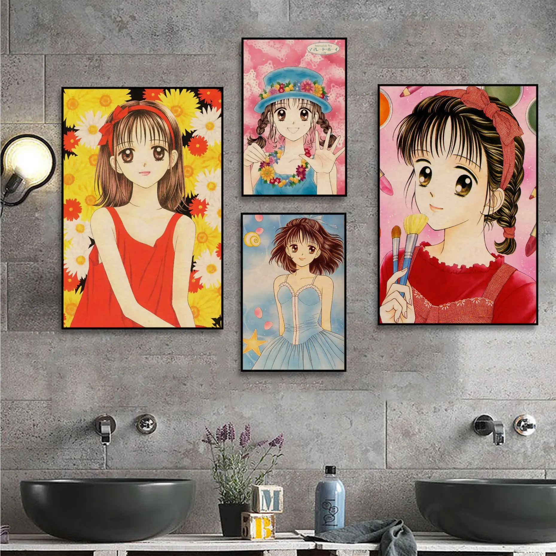 

Marmalade Boy Classic Movie Posters Retro Kraft Paper Sticker DIY Room Bar Cafe Stickers Wall Painting