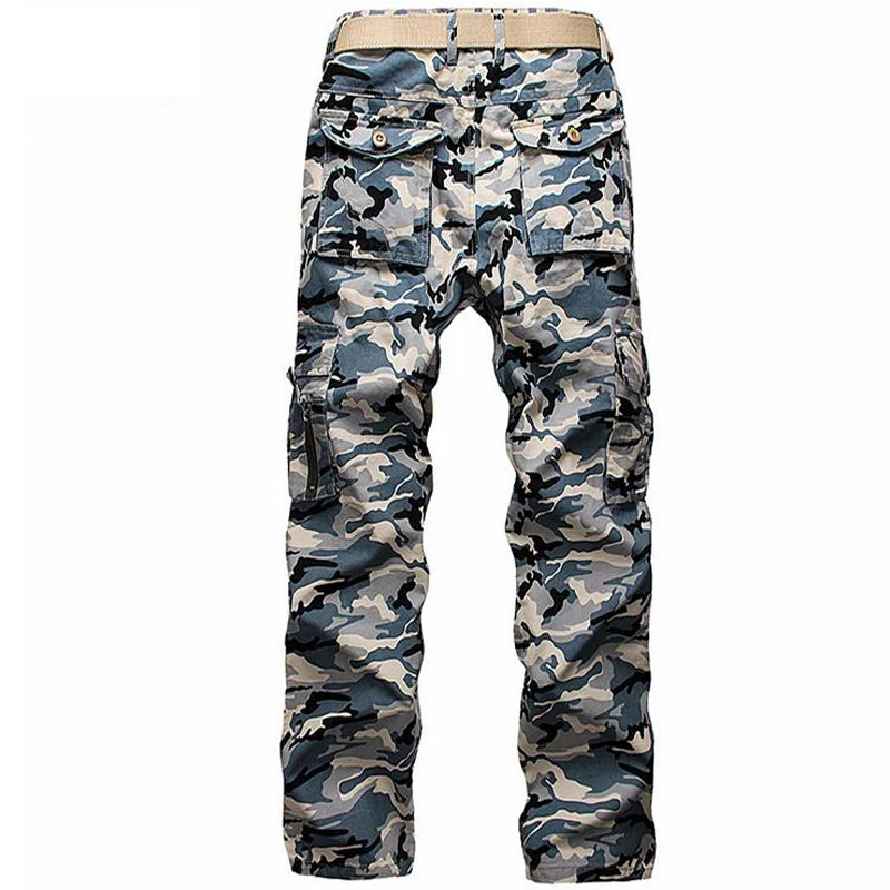 HOT 2022 Outdoors Cargo Military Jungle Tactical Multi Pocket Cotton Army Erkek Straight Camoflage Casual Pants