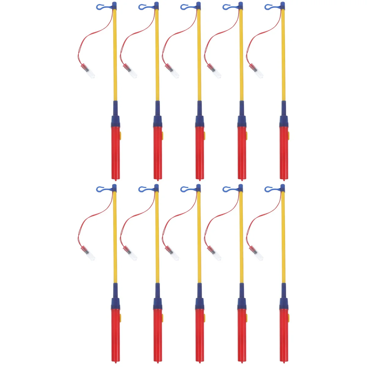 

10 Pcs Lantern Stick Plastic Lanterns Pole Children LED Walking Festive Glow Sticks Luminous Poles