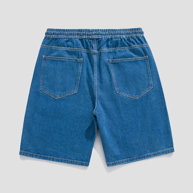 Джинсовые шорты мужские с широкими штанинами модные повседневные мешковатые