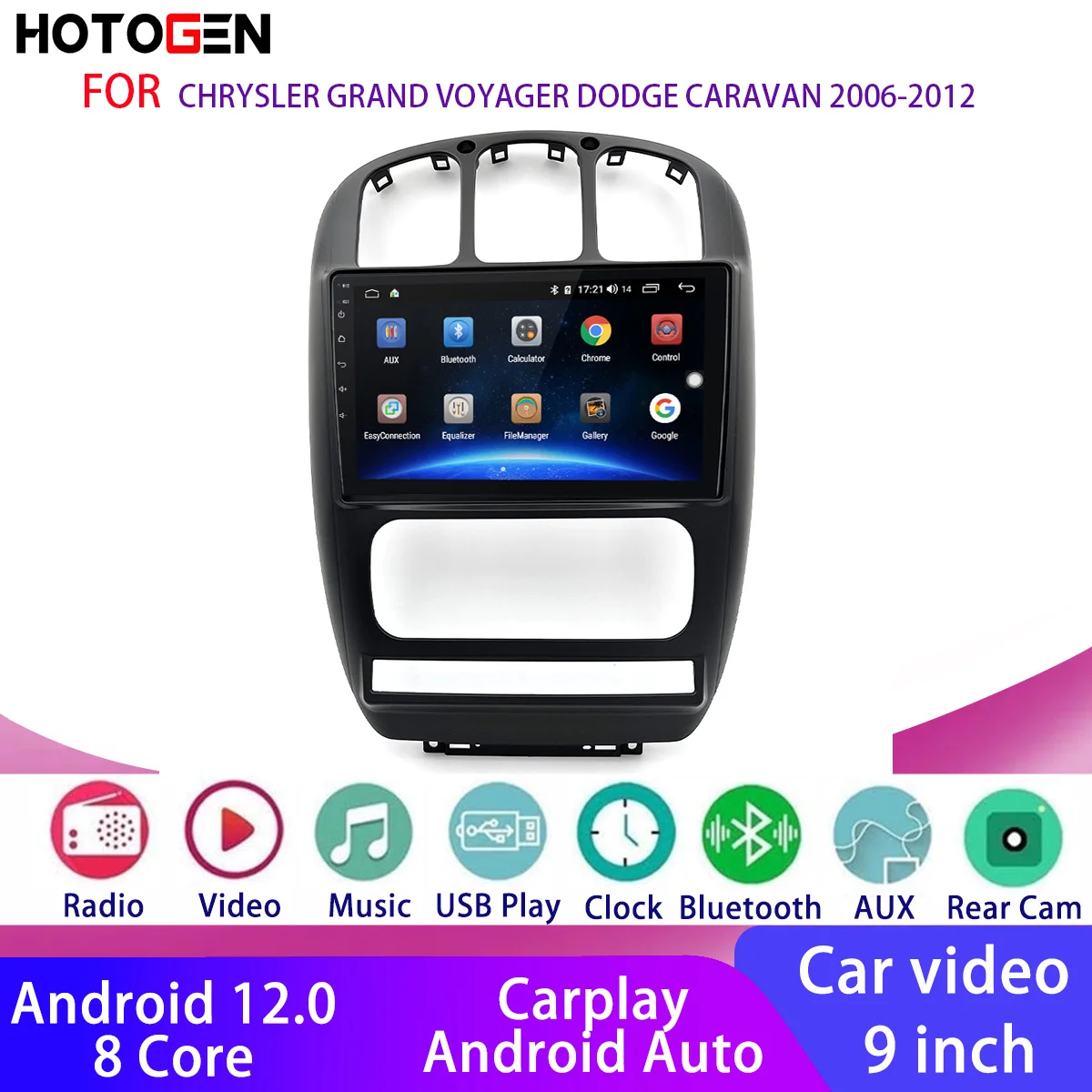 Автомобильный радиоплеер для Chrysler Grand Voyager Dodge Caravan 2006-2012 Android навигация