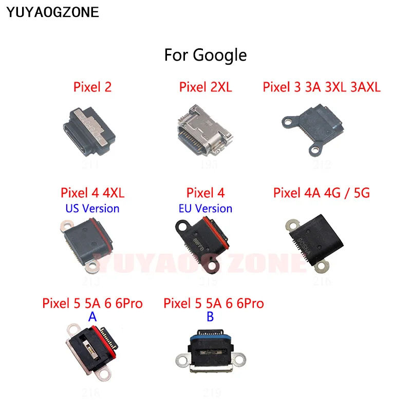 2 шт./партия для Google Pixel 2 2XL 3 3A 3XL 3AXL 4 4A 4G 5G 5 5A 6 6Pro Micro USB зарядная док-станция разъем для порта Jack