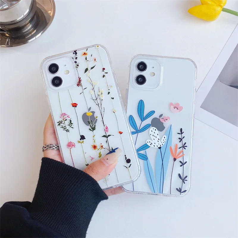 Transparent Flower Phone Case for Google Pixel 6 Pro 4a 5a 5G 4 3 3A 2 XL Super Quality Soft Tpu Clear Cover for Pixel 6Pro Capa