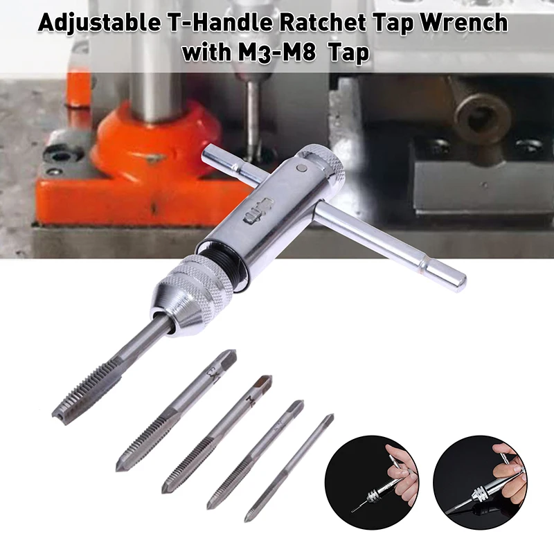 Разводной Т-образный ключ с храповым механизмом от LANDGOO Серебряный