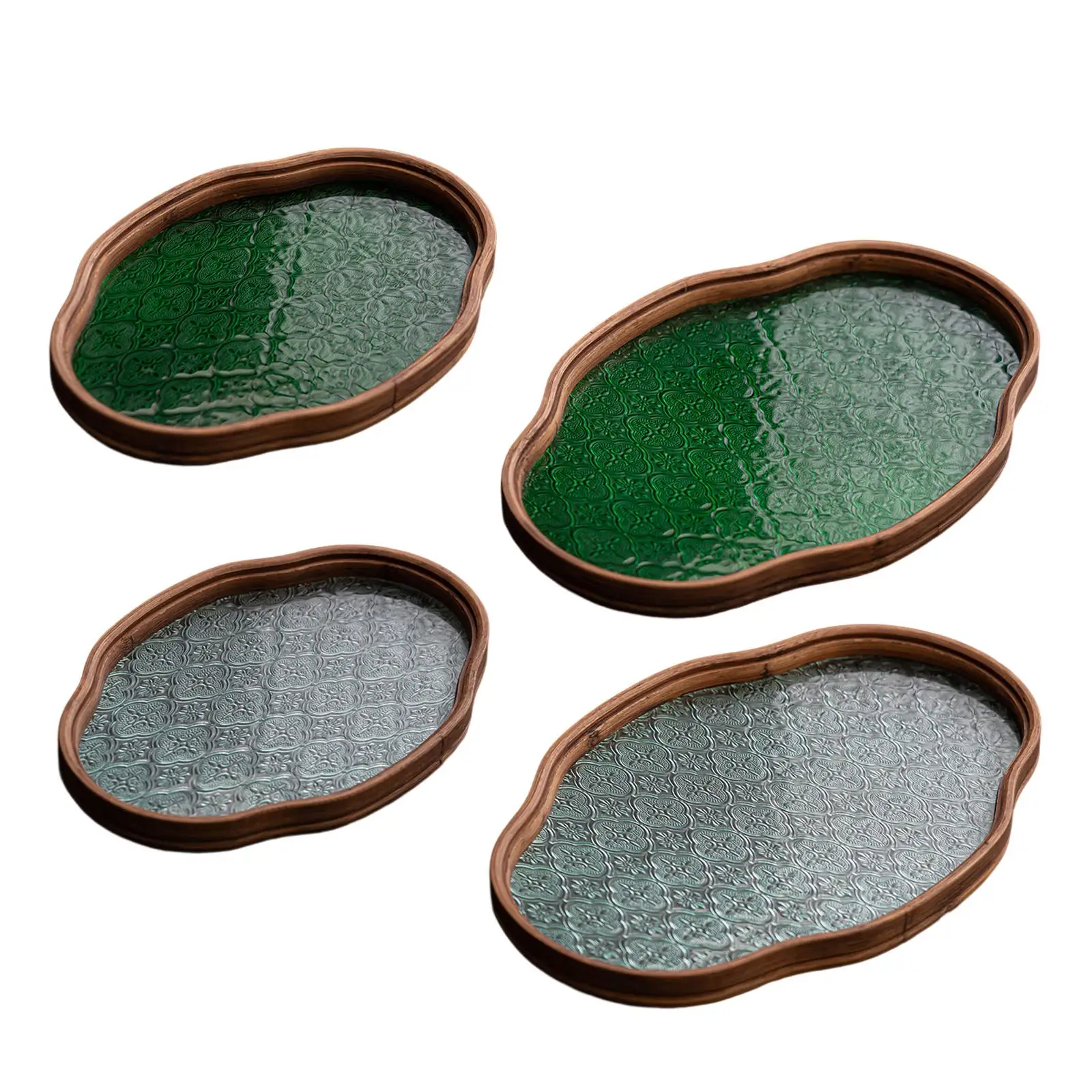 Стеклянный поднос с цветком бегонии чашка для чая сервировочное блюдо