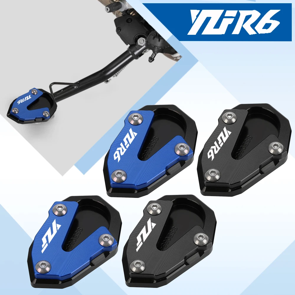 

Motorcycle Aluminium Side Kickstand Stand Extension Enlarge Accessories For SUZUKI YZFR6 YZF-R6 YZF R6 2017 2018 2019 2020