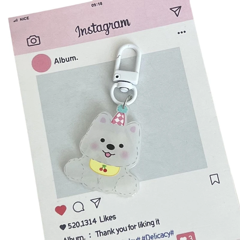 Милый слюнявчик для ключей от автомобиля с подвеской в виде собаки