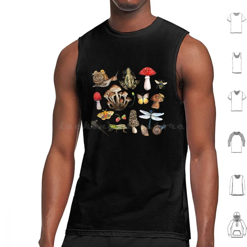 

Mushroom Goblincore Cottagecore Aesthetic Forest Wildlife Tank Tops Vest Sleeveless Mushroom Goblincore Forest Wildlife
