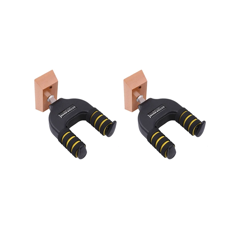

2X Wall Mount Guitar Hanger Automatic Locking Guitar Racks Wall Hanger Hook Holder For Acoustic Guitar Ukulele